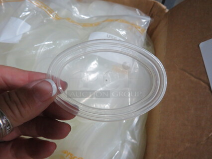 Mega Lot Of Ellipso 4oz Oval Portion Cups And Lids. #E504.
