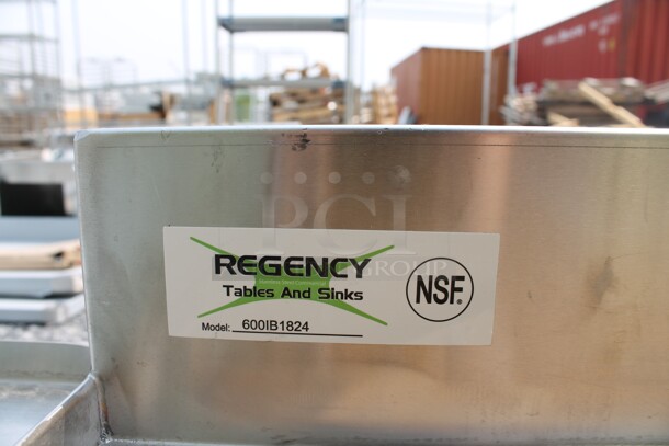 BRAND NEW SCRATCH AND DENT! Regency 600IB1824 Commercial Stainless Steel Underbar Ice Bin.  - Image 2 of 5
