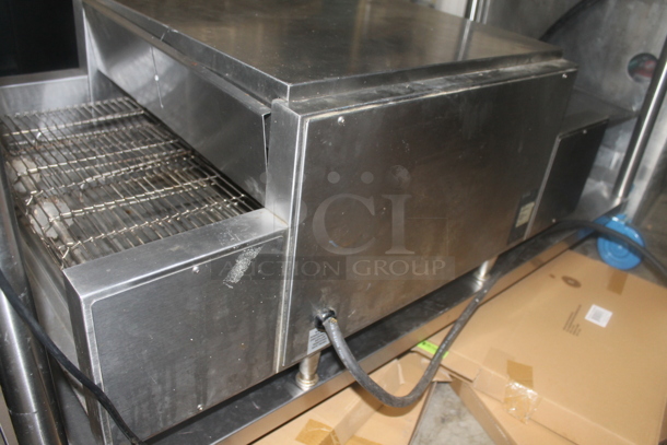 Holman 318HX Stainless Steel Commercial Countertop Electric Powered Conveyor Pizza Oven. 240 Volts, 1 Phase.  - Image 11 of 11