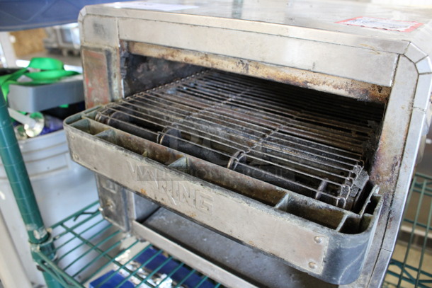 Waring Stainless Steel Commercial Countertop Electric Powered Conveyor Toaster Oven. 115 Volts, 1 Phase. 15x19x14 - Image 3 of 5