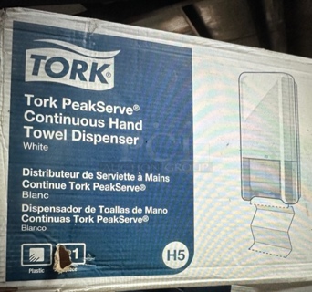 One NEW Tork Hand Towel Dispenser. #55 25 20. $68.75.