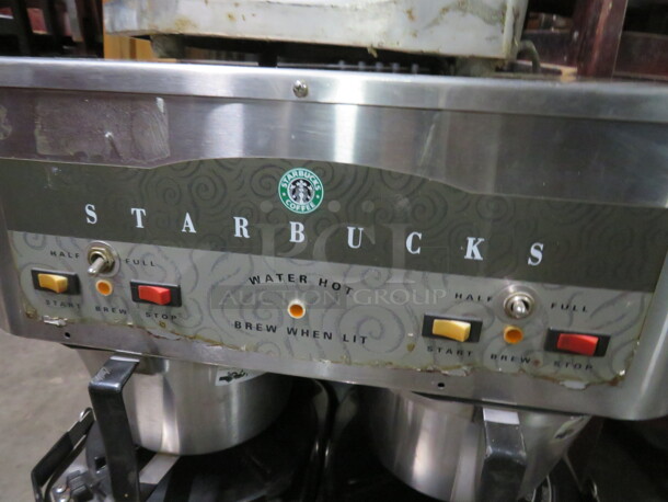 One Starbucks Cecilware Grindmaster Brewer With 2 Filter Baskets And 2 Satellites. Model# P-400EST. 120/208-240 Volt. 1 Phase. 18X18X30. $4048.08. - Image 2 of 4