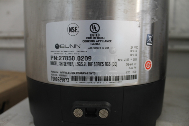 2 Bunn (27850 0209 and 27850 0210 Commercial Stainless Steel Infusion Series Soft Heat Thermal Coffee Servers With Black Tops In 1.0 Gallon And 1.5 Gallon. 2 Times Your Bid! 
9x12.5x11, 9x12x14.5 - Image 4 of 6