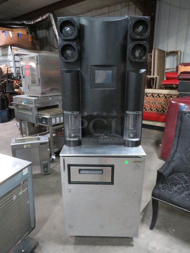 One Manitowic Multiplex Blend In Cup Work Station Shake Machine On Casters. Model# MB-8-1. 115 Volt. 26X32X75