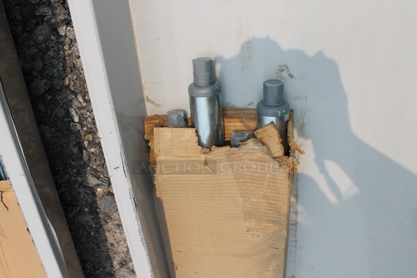 BRAND NEW SCRATCH AND DENT! Regency 600TB2460G Commercial Stainless Steel Disassembled Work Table With Backsplash, Undershelf And Galvanized Legs. - Image 4 of 6