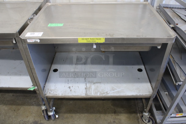 Winholt Stainless Steel Commercial Portable Table Work Station w/ Drawer and Under Shelf on Commercial Casters. 36x28x71 - Image 3 of 5