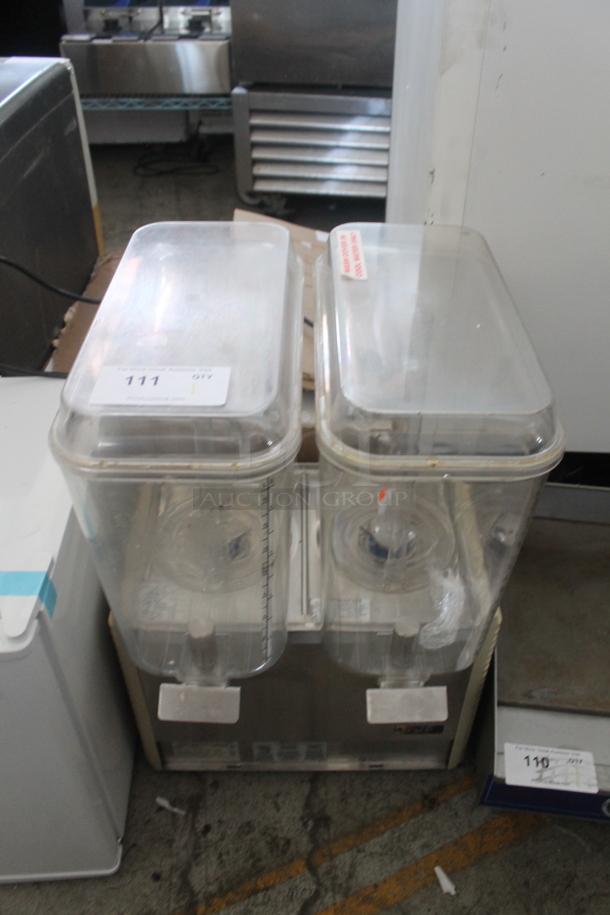 Crathco D25-4 Stainless Steel Commercial Countertop 2 Hopper Refrigerated Beverage Machine. 115 Volts, 1 Phase. Tested and Working! - Image 1 of 5