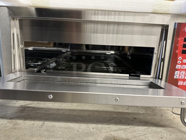 BRAND NEW SCRATCH AND DENT! Avantco 177DDPO18SA Stainless Steel Commercial Countertop Electric Powered Pizza Oven. 120 Volts, 1 Phase. Tested and Working! - Image 5 of 6