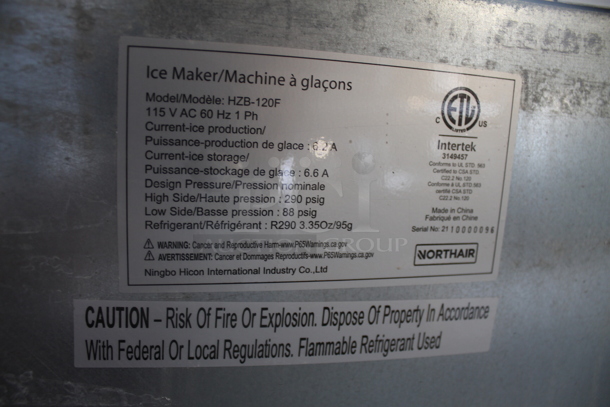 Northair HZB-120F Commercial Stainless Steel Electric Ice Maker 115V, 1 Phase.  - Image 4 of 7