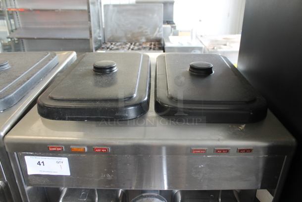 Taylor 342D-27 Stainless Steel Commercial Floor Style Air Cooled 2 Flavor Frozen Beverage Machine w/ Drink Mixer Attachment on Commercial Casters. 208-230 Volts, 1 Phase. - Image 2 of 8