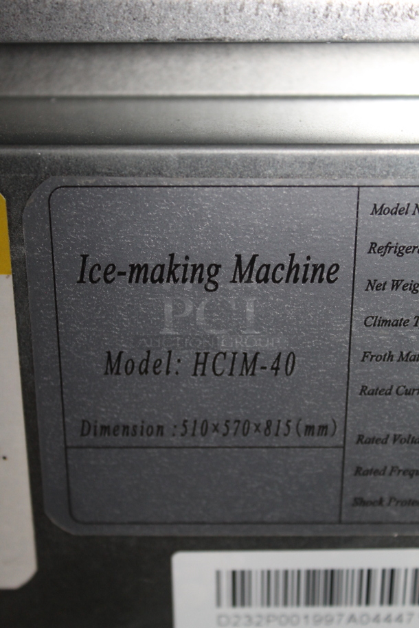 BRAND NEW! Hoocoo HCIM-40 Stainless Steel Commercial Self Contained Ice Machine. 115 Volts, 1 Phase. - Image 5 of 6