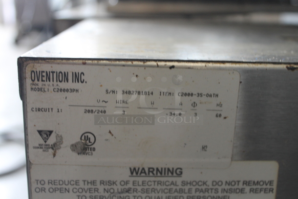 Ovention C20003PH Stainless Steel Commercial Electric Powered Conveyor Pizza Oven. Missing Conveyor Belt. 208/240 Volts, 3 Phase.  - Image 8 of 10