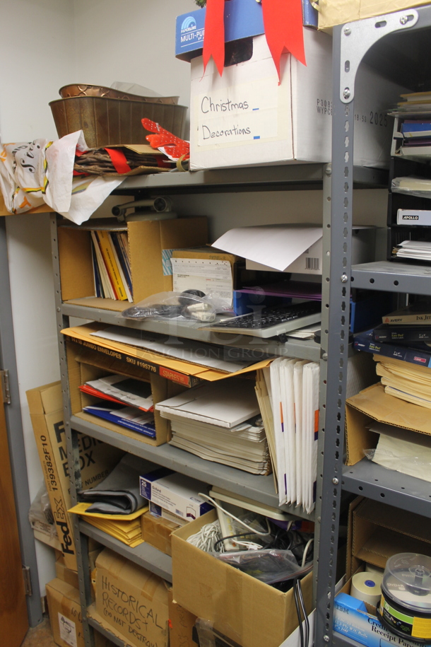 ALL ONE MONEY! ROOM LOT of Various Items Including Tables, Metal Shelving, Office Chair and Computer. BUYER MUST REMOVE. - Image 10 of 12