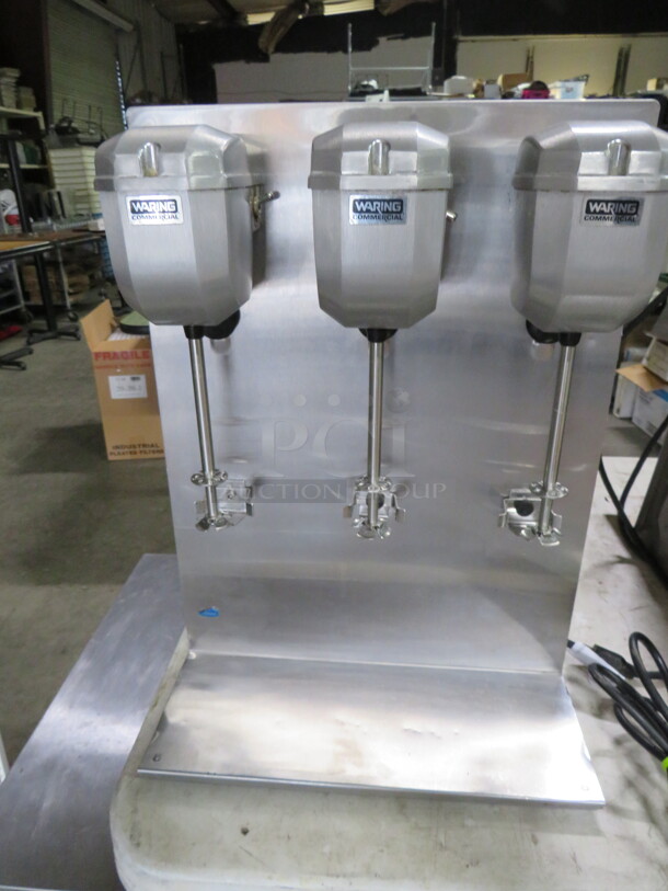 One WORKING Waring Triple Head Shake Mixer. Model# DMC201DCA. 120 Volt.  - Image 1 of 1