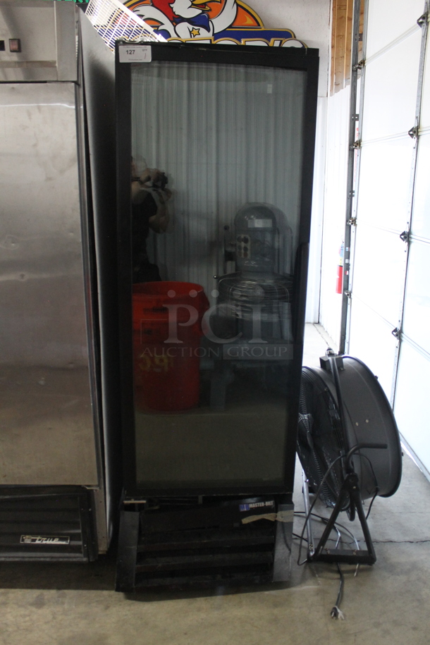 Master Bilt IM-23-HGP Black Single Door Ice Merchandiser Freezer. 115V, 1 Phase. Cannot Test Due To Missing Power Cord