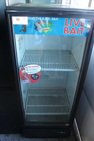 True GDM-12 Metal Commercial Single Door Reach In Cooler Merchandiser w/ Poly Coated Racks. 115 Volts, 1 Phase. Tested and Working!