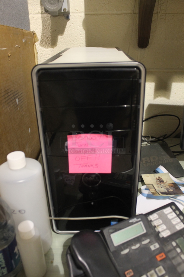 ALL ONE MONEY! Lot of Desk w/ Contents Including Computer, Printer, Phone and Chair. BUYER MUST REMOVE. - Image 3 of 6