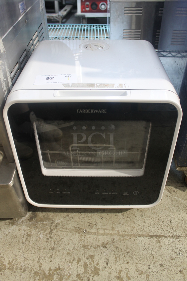 Farberware FDW05ASBWHA Commercial Electric Portable Countertop Dishwasher, White With Black Front Trim. 120V, 1 Phase. - Image 1 of 6