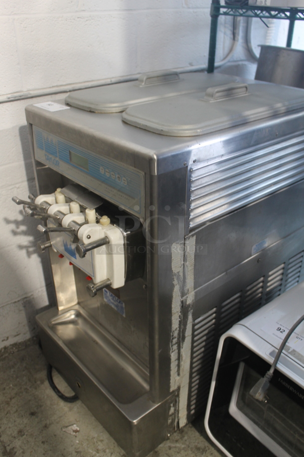 Taylor 337-27 Commercial Stainless Steel Electric Countertop Air Cooled Soft Serve Ice Cream Machine With 2 Hoppers. 208-230V, 1 Phase. - Image 2 of 5