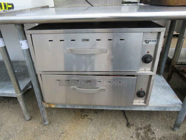 One Merco 2 Drawer Warmer. Model# DW-2. 120 Volt. 29X23X22 - Image 1 of 1