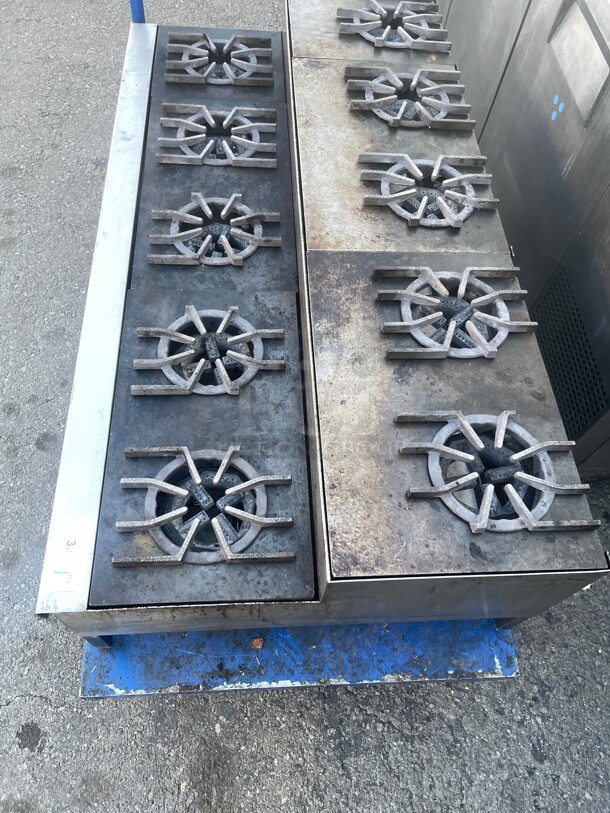 Fully Refurbished! Jade Range Supreme  10 Step Up  Burner 56 inch  Heavy Duty Natural Gas Hot Plate NSF Tested and Working!  - Image 3 of 5