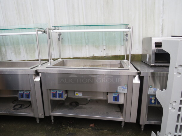 One SS Mod U Serve Refrigerated Cold Well, Sneeze Guard And SS Under Shelf. #MCT-CF3-MOD. 120 Volt. 50X28X62 - Image 1 of 1