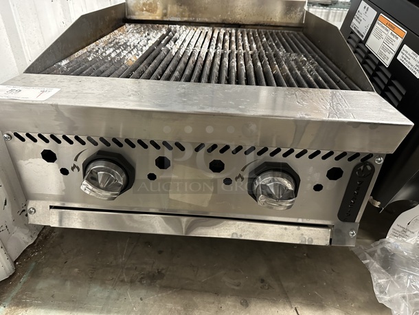 2023 Venancio O24CB Stainless Steel Commercial Countertop Natural Gas Powered Charbroiler Grill. 30,000 BTU.  - Image 3 of 4