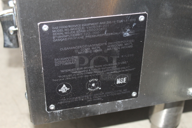BRAND NEW SCRATCH AND DENT! 2016 Vulcan VACB36-201 Stainless Steel Commercial Countertop Propane Gas Powered Achiever 36" Medium-Duty Radiant Charbroiler Grill. 96,000 BTU. - Image 5 of 5