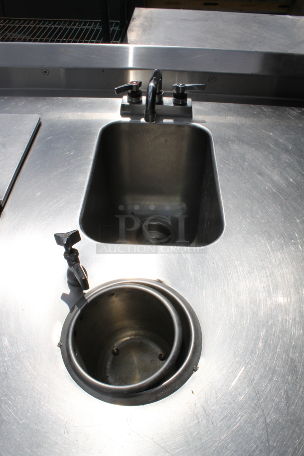 Stainless Steel Commercial Ice Cream Station w/ Freezer, Sink Basin and Under Shelves. Cannot Test Due To Missing Power Cord - Image 4 of 6