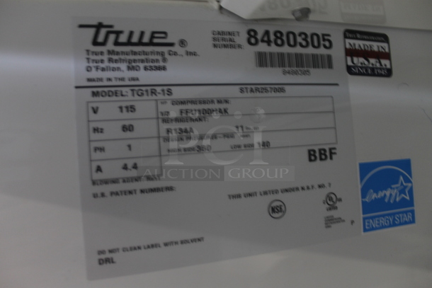 2015 True TG1R-1S Commercial Stainless Steel Single Door Reach In Cooler With Polycoated Shelves. 115V, 1 Phase. Tested and Working!
 - Image 5 of 5