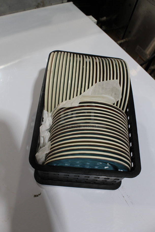 ALL ONE MONEY! Lot of Plates in Black Poly Basket. - Image 3 of 3