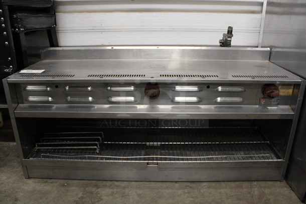 Wolf Stainless Steel Commercial Natural Gas Powered Cheese Melter. 48x21x26