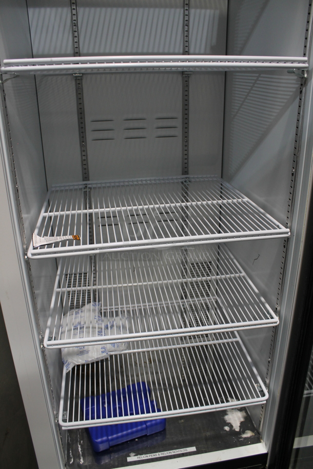 2019 Habco SE18HC Metal Commercial Single Door Reach In Cooler Merchandiser w/ Poly Coated Racks. 115 Volts, 1 Phase. Tested and Working! - Image 4 of 5