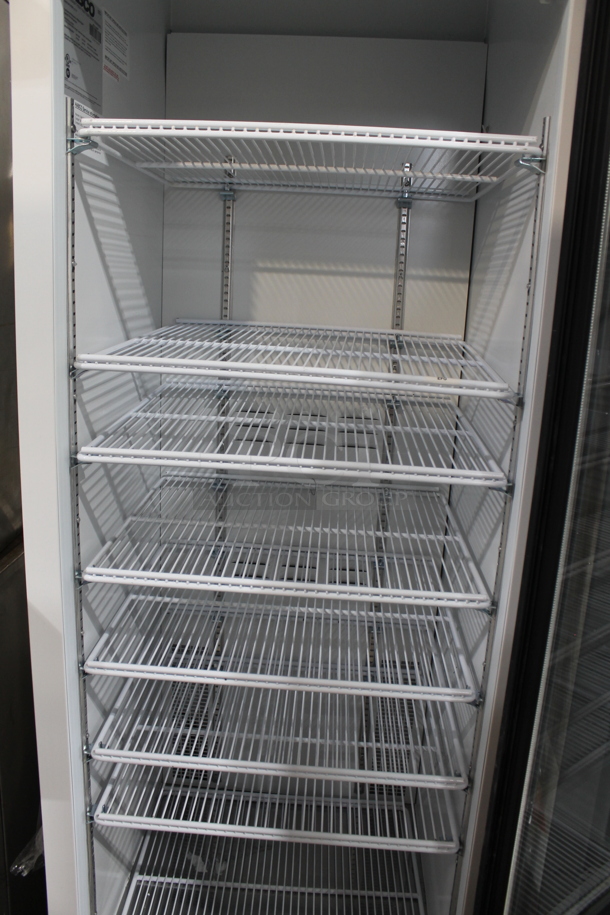 2019 Habco SE18 Metal Commercial Single Door Reach In Cooler Merchandiser w/ Poly Coated Racks. 115 Volts, 1 Phase. Tested and Working! - Image 2 of 3