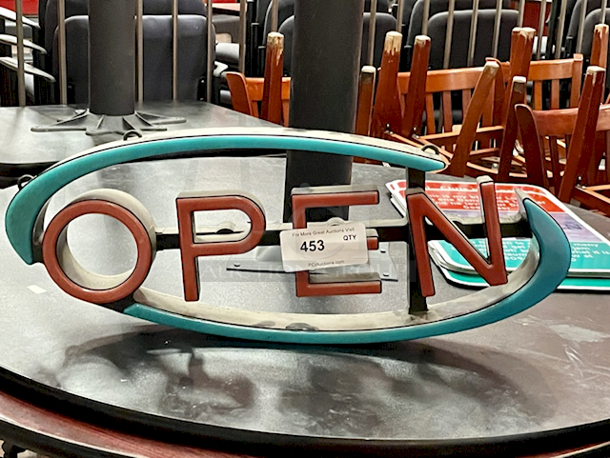 Adjustable Open Sign. Missing Power Cord.  - Image 1 of 5