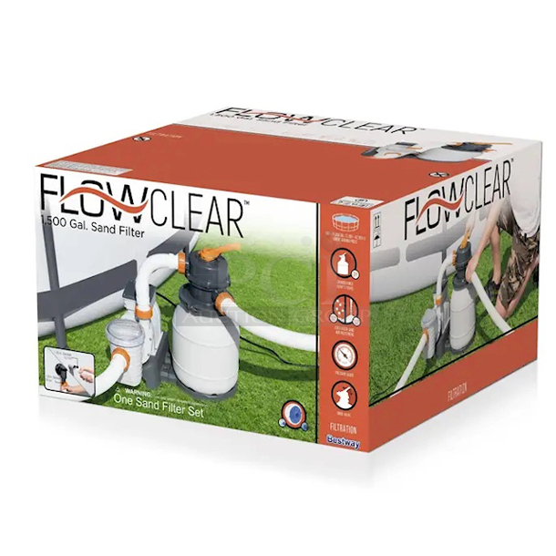 OUTSTANDING!! Bestway Corp Flowclear 1,500 Gal. Sand Filter Pump. Open The Box & It's Ready To Go!  - Image 2 of 7