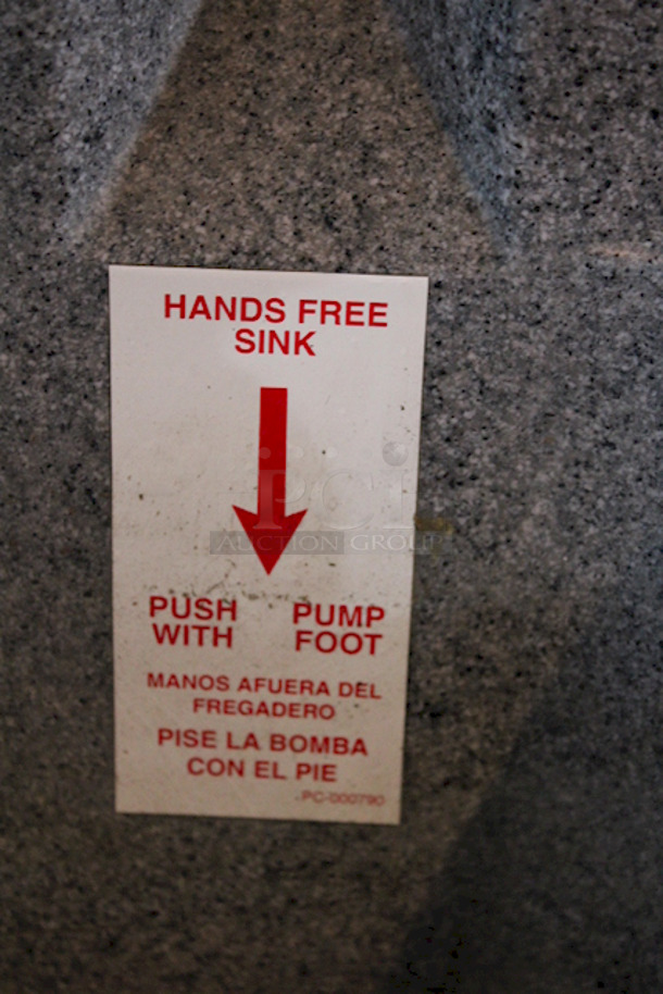 PERFECT! PolyJohn 15.5 Gallon Mobile Sink On  Heavy Duty Casters! Hands Free, Foot Pedal Activated. 18" x 20" x 62"
Unit Can Accommodate: Fresh Water Tank Capacity: 15.5 gallons, Waste Water Tank Capacity: 19 gallons, Soap Dispenser Capacity: 30 oz., Includes Paper Towel Dispenser.  - Image 2 of 12