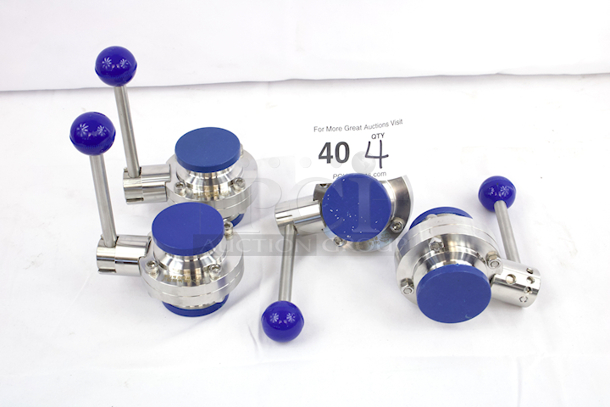 NEW/NEVER USED! Glacier Tanks 1-1/2" Tri Clamp Connect Stainless Steel 5000 Series  Butterfly Valve W/ 12 Locking Position, Pull Handle With 3 Locking Positions & Silicone Ball- SS304. This Valve Provides The Optimal Flow Control Desired On Racking Arms. Max/Min working Temp: 230/-60 Celsius Pressure = 6 Bar. 4x Your Bid - Image 1 of 6