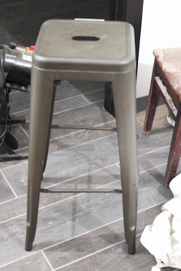 NEW,! Set of (4) FDW Metal TDS-430-Bronze Bar Stools , Counter Height, Stackable, Indoor Outdoor 16-1/2x16-1/2x30. 7x Your Bid - Image 4 of 7