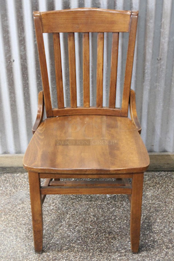 PREMIUM QUALITY! Legend Seating Company Model 422 Solid Wood Chairs In Excellent Condition. 19x18x34 
4x Your Bid