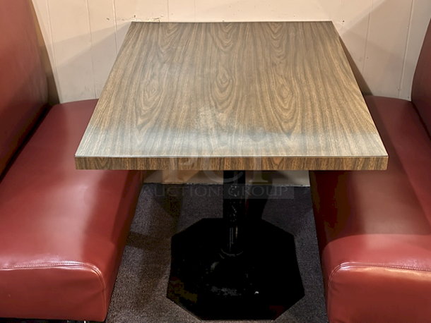 FAMILY SIZE! 42" x 30" Table With Heavy Duty Octagon Weighted Base. 42x30x29 - Image 1 of 3