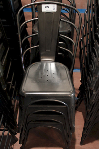 FDW Restaurant Dining Chairs, Indoor/Outdoor, Metal, 18 Inch Seat Height. 4x Your Bid