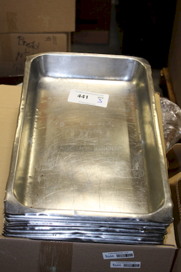 SWEET! 2-1/2" Deep Full Size Hotel Pans, Stainless Steel. 20-3/4x12-3/4x2-1/2. 5x your Bid  - Image 3 of 3