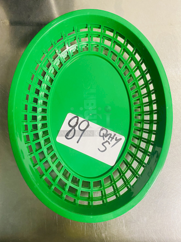 NICE. Like New, Plastic Green Baskets.
9x12x1-7/8

5x Your Bid