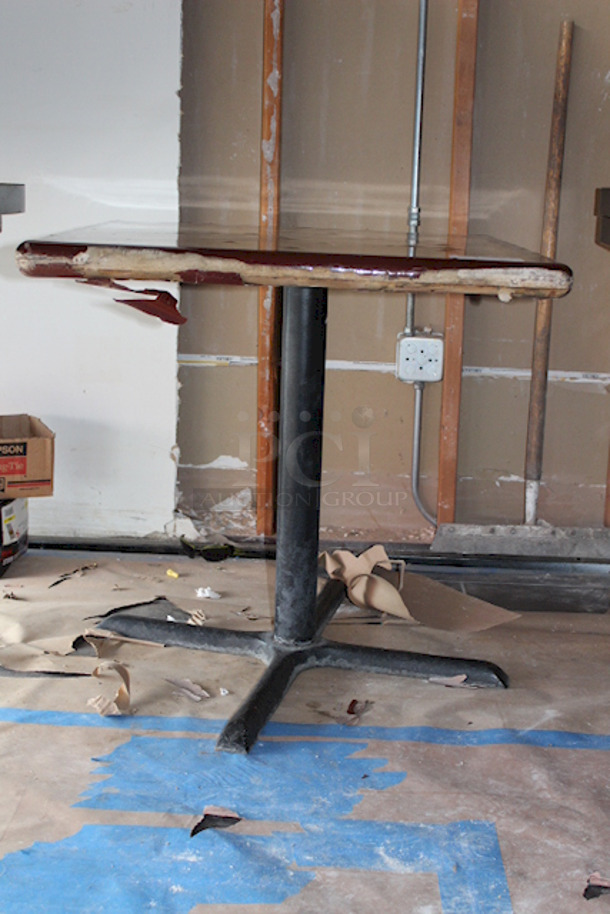 30"x30" Wood Laminated Table Top With Base. 30"x30"x29" - Image 4 of 4