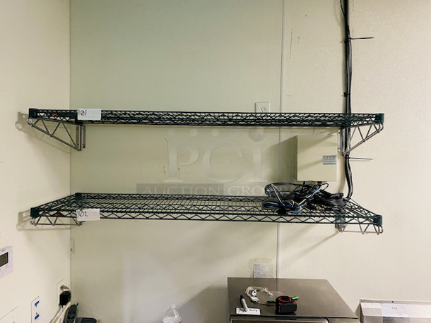 NICE! Set of 2 Metro Wire Wall Shelves With Mounting Brackets. 

60x18

2x Your Bid - Image 1 of 6