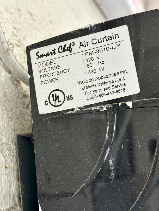 Awoco Smart Chef Air Curtain FM-3510-L/Y 42” Elegant 2 Speeds 1000 CFM Indoor Air Curtain, UL Certified, 120V Unheated with an Easy-Install Magnetic Door Switch. CERTIFIED WORKING!  42 x 8.5 x 9.25  - Image 2 of 2