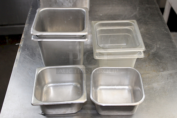 8 Pice Set of (2) 1/2 Pans x 6", (2) 1/6 Pans x 3", (2) 1/6 Pans x 6", (2) 1/6 Pans x 4". 8x your Bid - Image 2 of 2