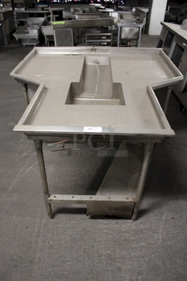 Large Dish Washer Sink, Stainless Steel. 72x72x40