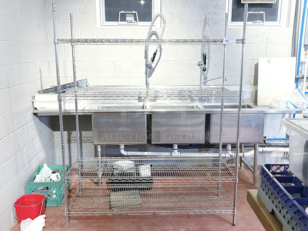 BEAUTIFUL!! Chrome 4 Shelf Wire Rack. 60x24x75 - Image 1 of 3